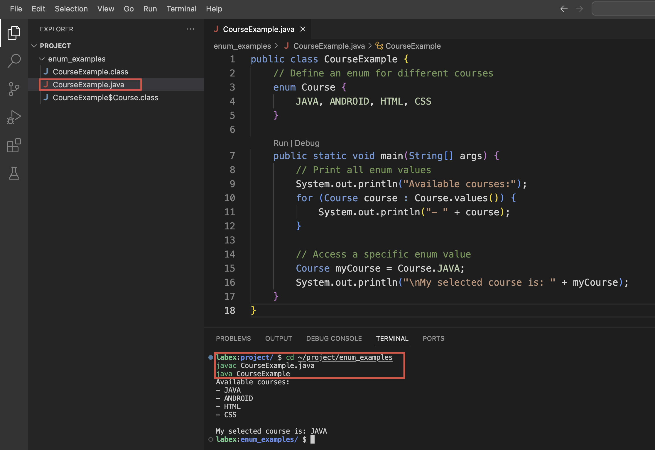 compile and run