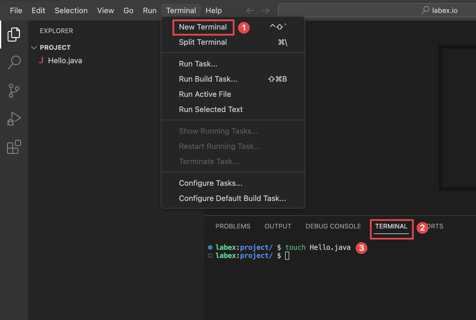 WebIDE Java programming interface