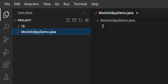 Create a new file