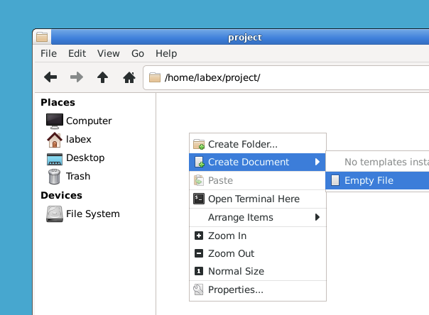 create new file