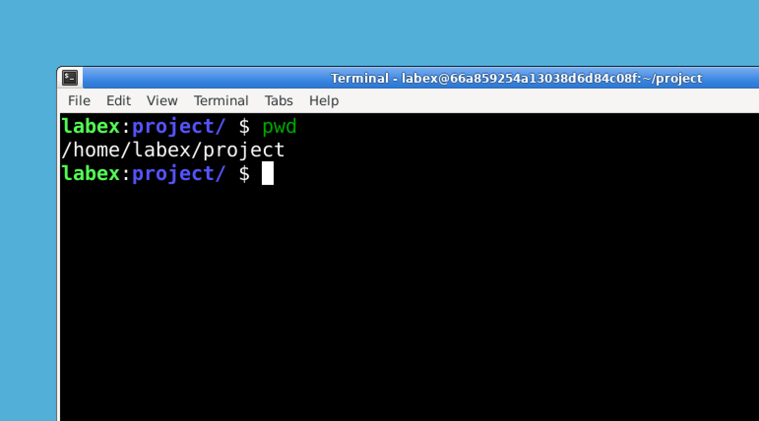 Terminal zeigt aktuelles Verzeichnis