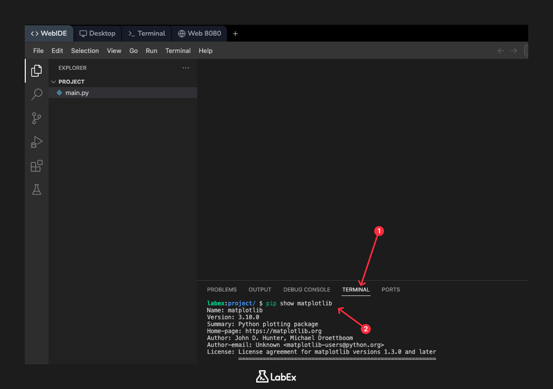 Guide d'installation et d'importation de Matplotlib | LabEx