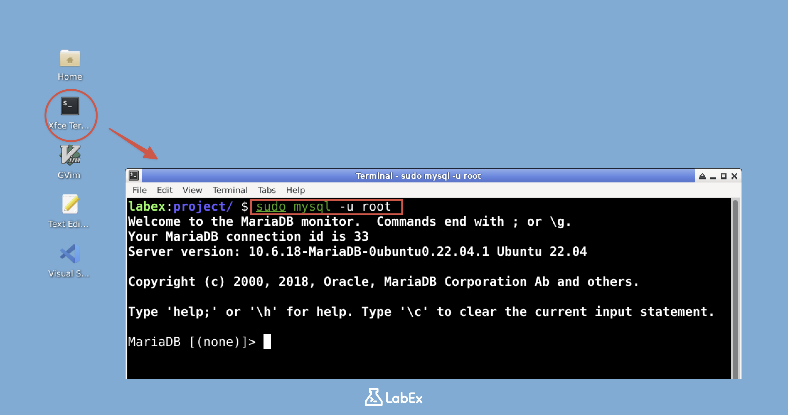 MySQL client terminal screenshot