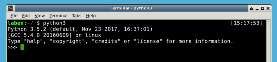 Python terminal window open