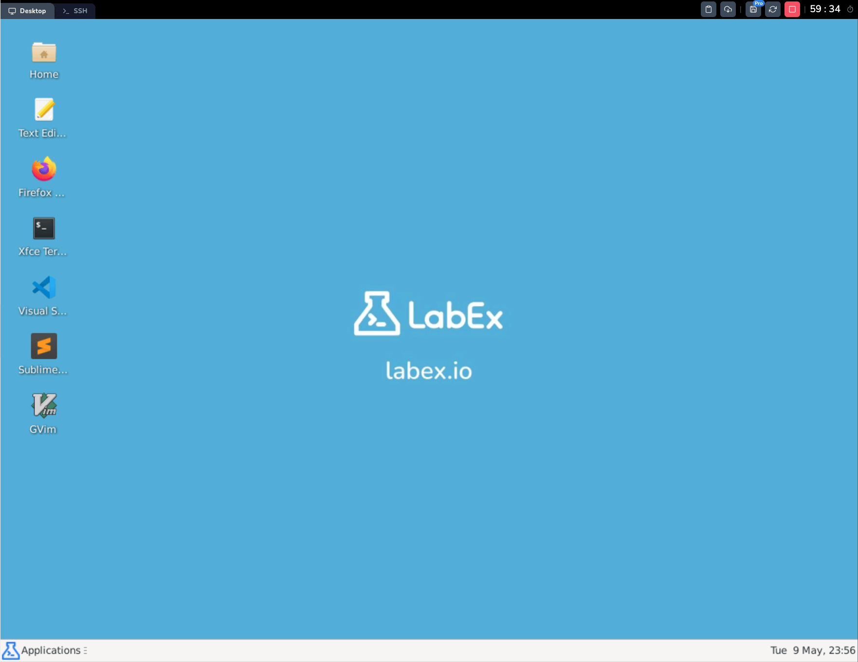 Virtueller Desktop-Ladebildschirm