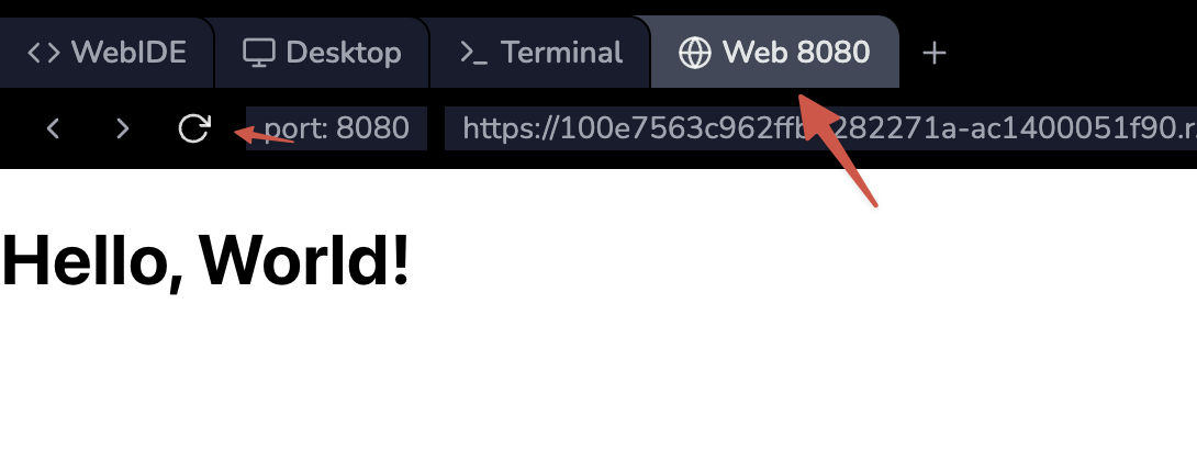 React Hello World webpage