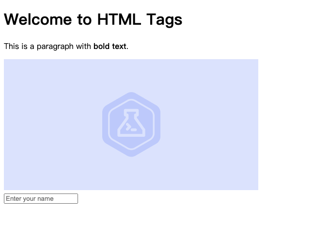 HTML 标签示例输出