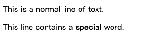 HTML span tag bold text example
