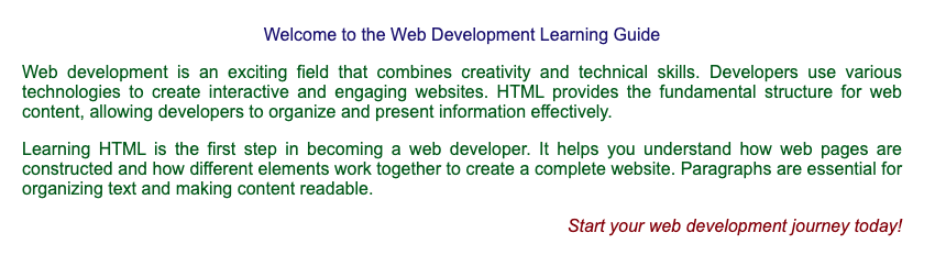 Ejemplo de salida visual del documento HTML