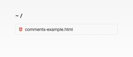 HTML 注释示例网页