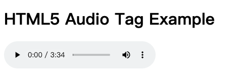 带控件的 HTML5 音频播放器